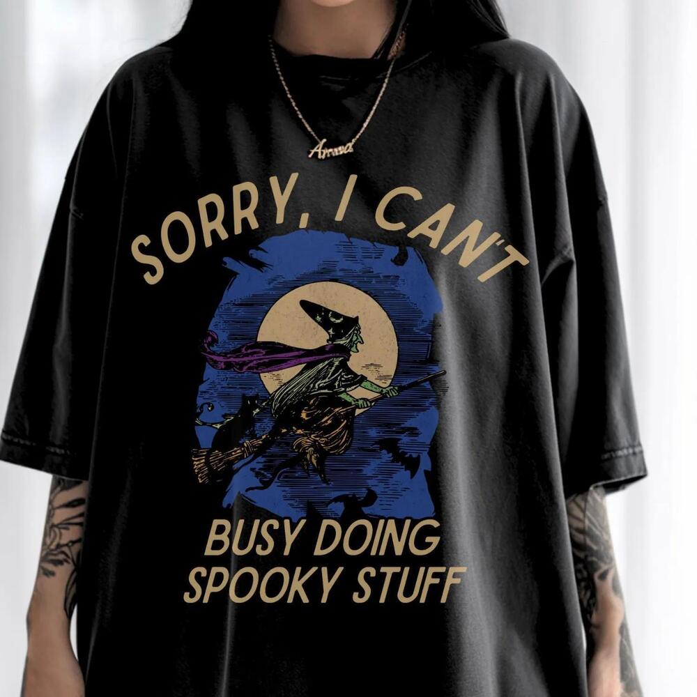 Busy Doing Spooky Stuff Shirt, Halloween Shirt, Trendy, Retro, Spooky